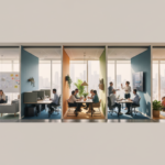 Balanced employee satisfaction was linked to stronger risk-adjusted stock returns across 900 US firms Employees collaborating across a balanced modern workplace environment.