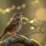 What makes birdsong pleasant? Study of 123 species finds frequency and complexity matter A songbird singing from a branch in soft natural morning light