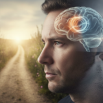 Your brain stages a tug-of-war before you take a risk Illustration of a human brain weighing risk and reward before a decision