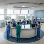 Emergency department scheduling cut simulated waits by up to 35%, but raised labour costs Clinicians coordinating patient flow in a modern hospital emergency department.