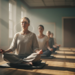 A person meditating quietly during an intensive residential mindfulness retreat