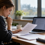 Better AI Did Not Directly Improve Researchers’ Wellbeing, but Reduced the Burden of Checking Its Work Researcher checking printed notes beside a laptop at a naturally lit desk