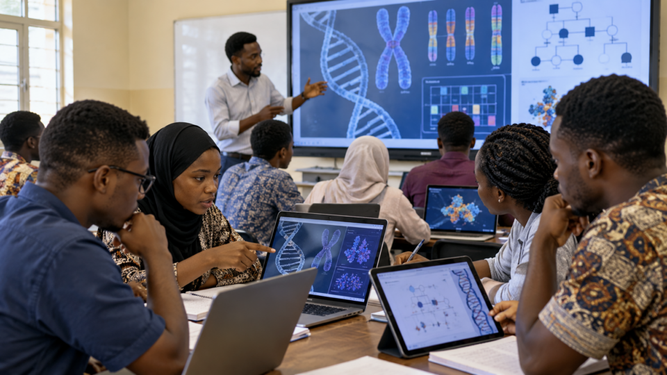 Pre-service biology teachers learning genetics through an interactive digital lesson in a Nigerian college classroom