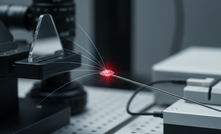 Diamond quantum sensor beside a ferromagnetic microwire in a laboratory setup