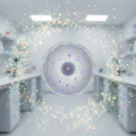 Editorial biomedical illustration of an egg cell, DNA methylation and intergenerational metabolic inheritance